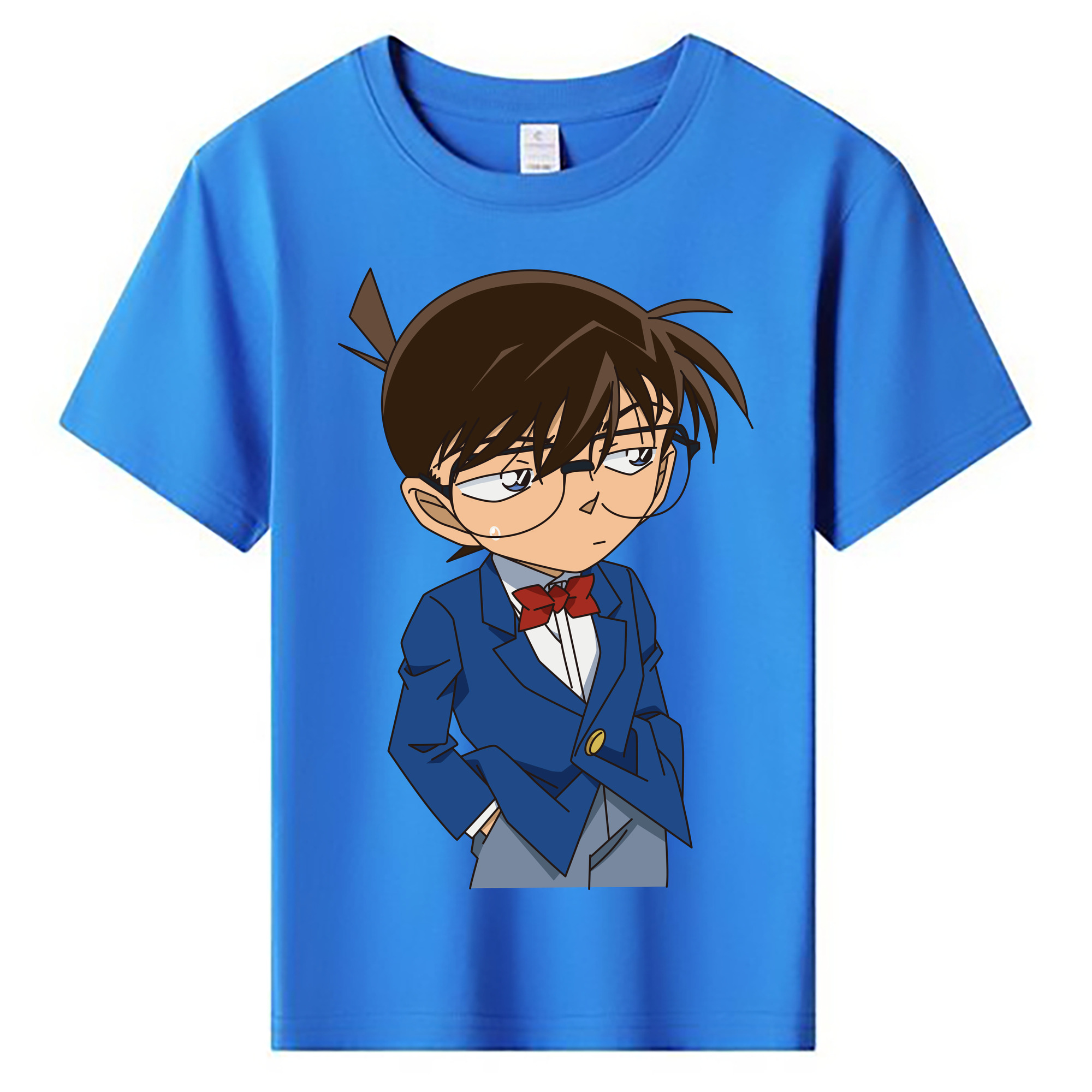 （画像用） 名探偵コナン 江戸川 コナン Detective Conan Conan Edogawa 綿100％キッズTシャツ（フロントプリント）